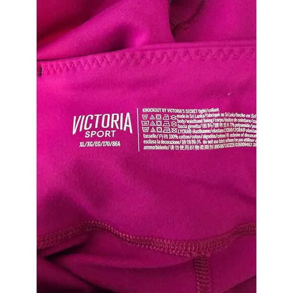 Victoria Secret Sport Knockout Slatted Side Pink Athletic Athleisure Legging XL - Picture 8 of 9